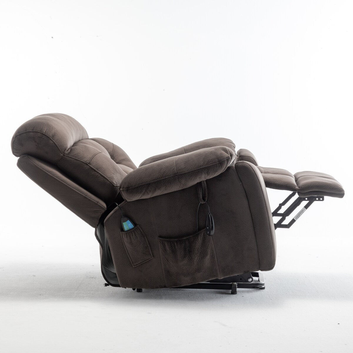 Fauteuil releveur électrique inclinable avec massage et chauffage.