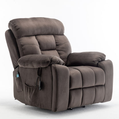 Fauteuil releveur électrique inclinable avec massage et chauffage.