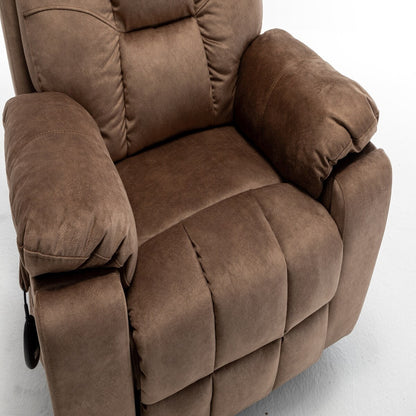 Fauteuil releveur électrique inclinable avec massage et chauffage.