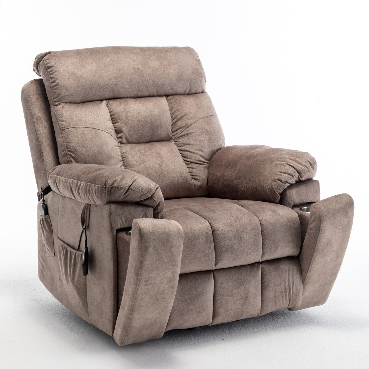 Fauteuil releveur électrique inclinable avec massage et chauffage.