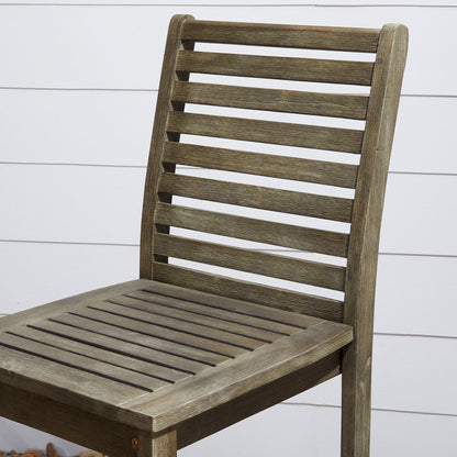 Ensemble table de bar et chaises en bois Emilio