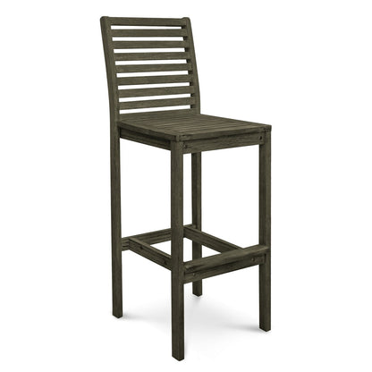 Ensemble table de bar et chaises en bois Emilio
