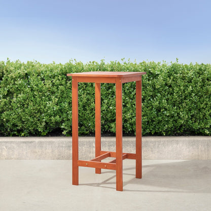 Ensemble table de bar et chaises en bois Emilio