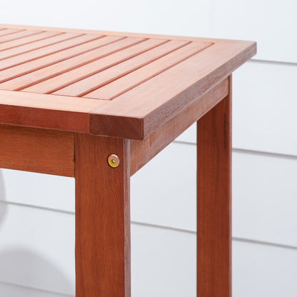 Ensemble table de bar et chaises en bois Emilio