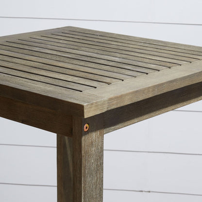 Ensemble table de bar et chaises en bois Emilio