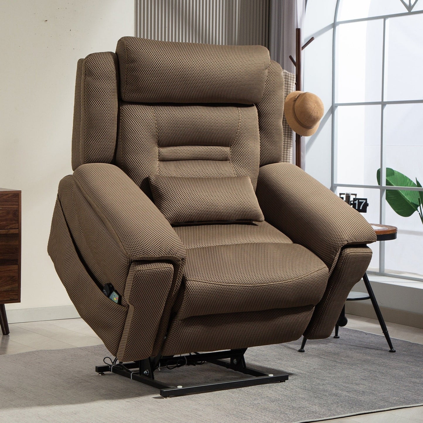 Fauteuil inclinable à levage électrique surdimensionné à double moteur de 28 W, modèle phare