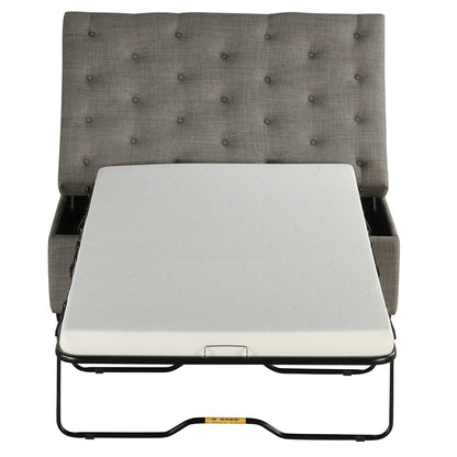 Canapé-lit pliable, pouf 49.6 avec canapé-lit pliable, pouf-lit convertible avec matelas à mémoire de forme et design capitonné