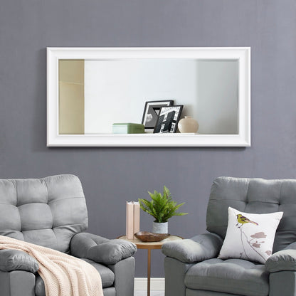Grand miroir mural rectangulaire avec cadre - Miroir pleine longueur pour chambre à coucher et dressing.