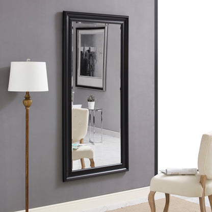 Grand miroir mural rectangulaire avec cadre - Miroir pleine longueur pour chambre à coucher et dressing.