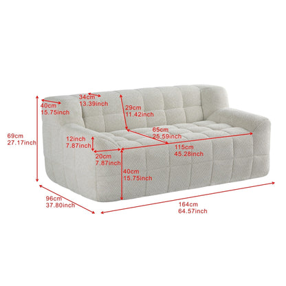Canapé à compression complète, style simplifié, canapé modulaire.