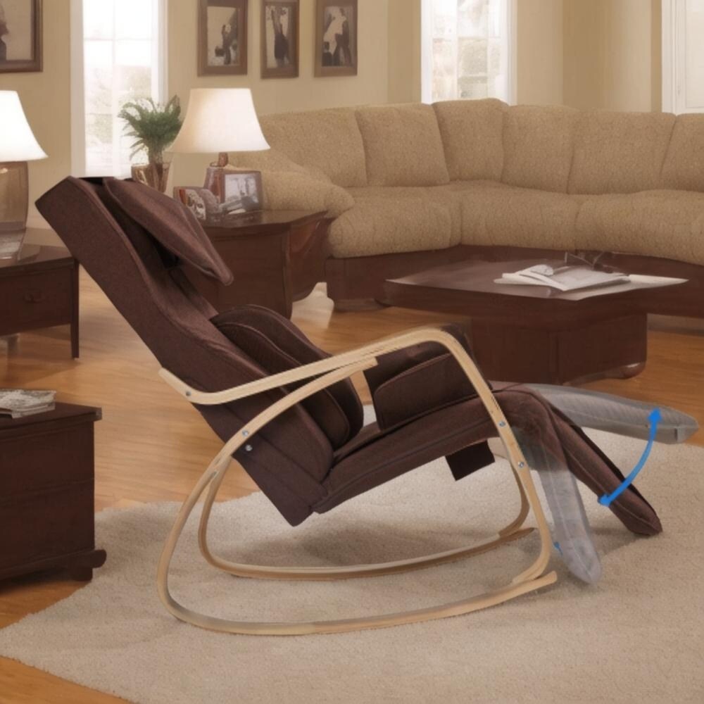 Fauteuil inclinable avec fonction de massage complète, pression d'air, relaxation, basculant et réglable, avec coussin en tissu coton.