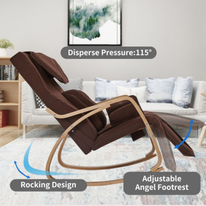 Fauteuil inclinable avec fonction de massage complète, pression d'air, relaxation, basculant et réglable, avec coussin en tissu coton.