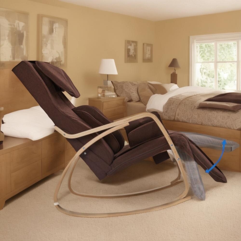 Fauteuil inclinable avec fonction de massage complète, pression d'air, relaxation, basculant et réglable, avec coussin en tissu coton.