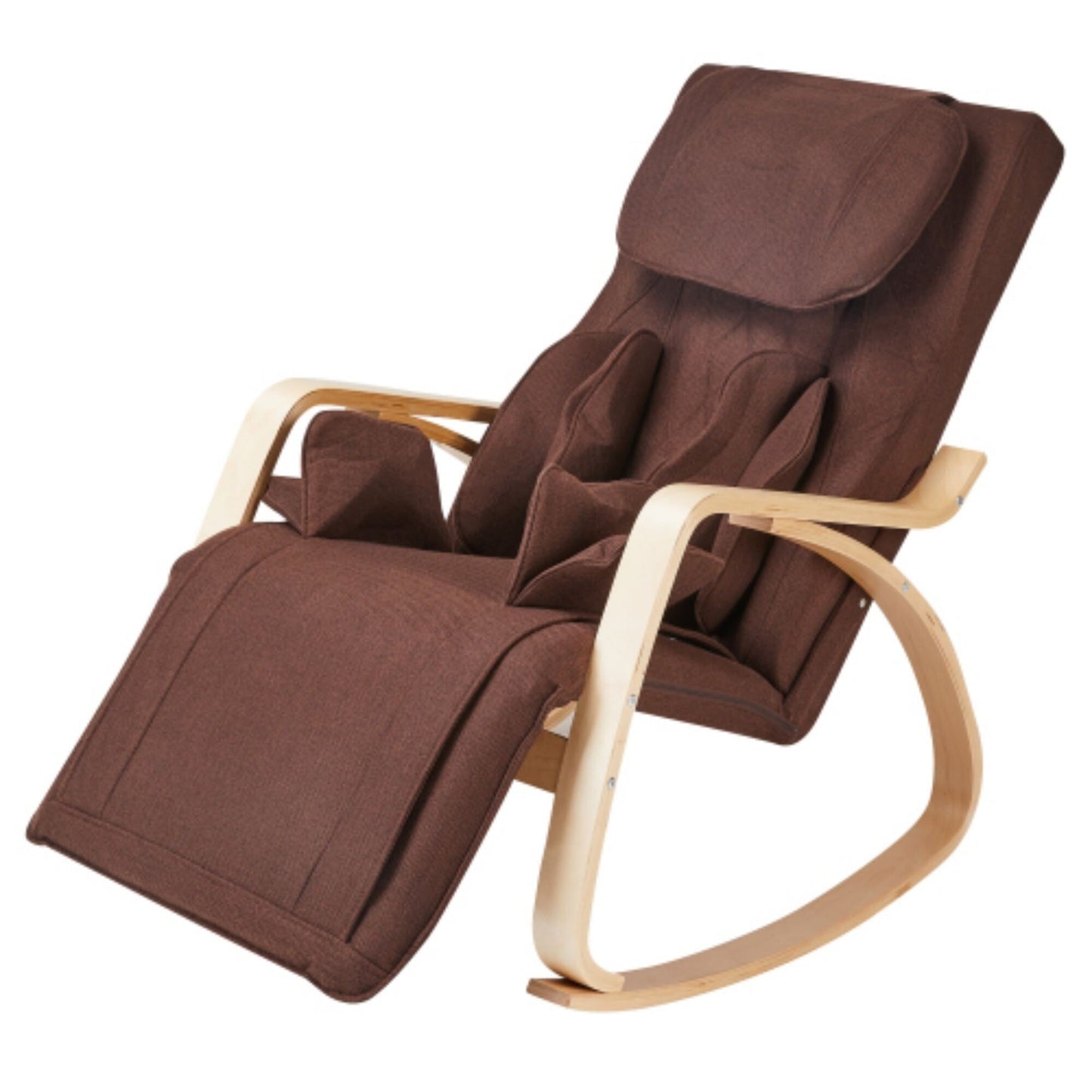 Fauteuil inclinable avec fonction de massage complète, pression d'air, relaxation, basculant et réglable, avec coussin en tissu coton.