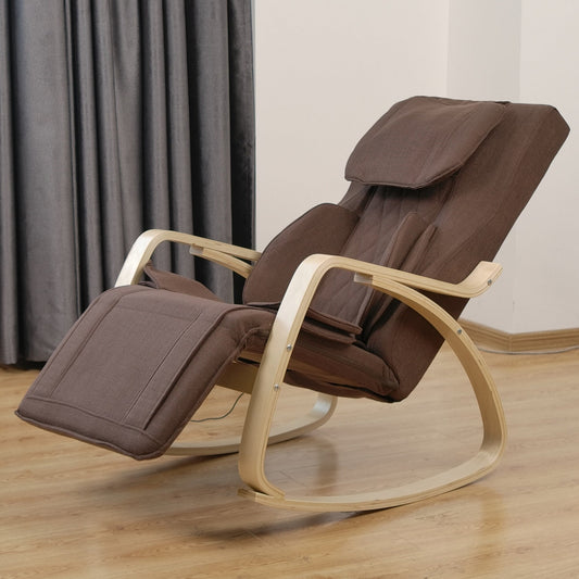 Fauteuil inclinable avec fonction de massage complète, pression d'air, relaxation, basculant et réglable, avec coussin en tissu coton.