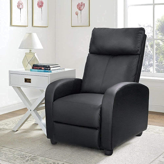 Canapé-lit inclinable en cuir PU Furniwell avec assise et dossier rembourrés.