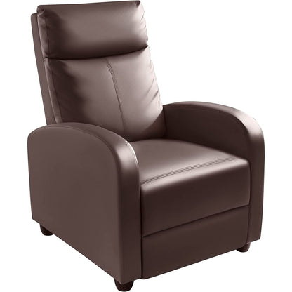 Canapé-lit inclinable en cuir PU Furniwell avec assise et dossier rembourrés.