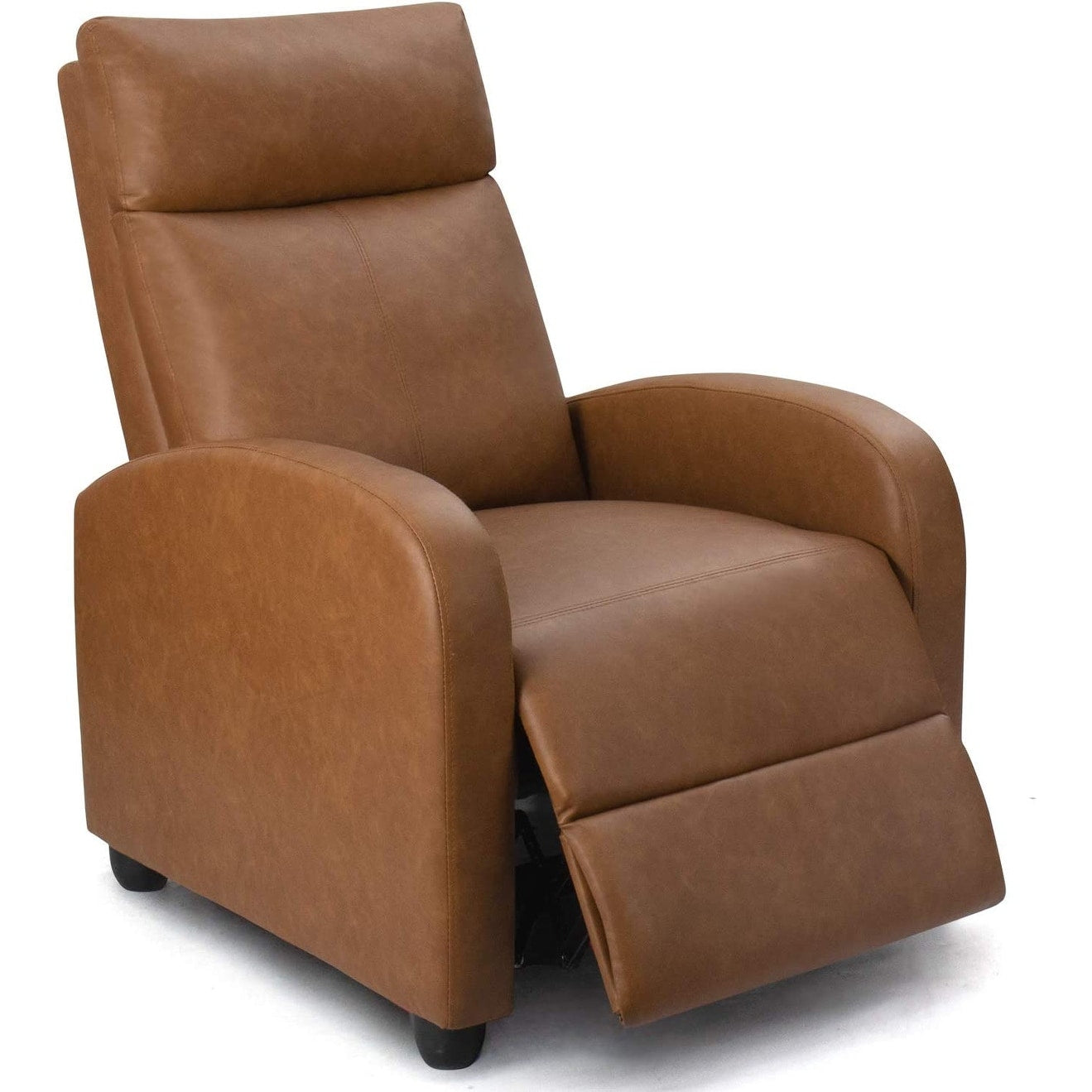 Canapé-lit inclinable en cuir PU Furniwell avec assise et dossier rembourrés.