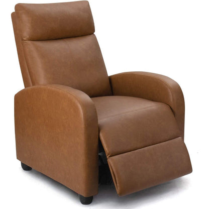 Canapé-lit inclinable en cuir PU Furniwell avec assise et dossier rembourrés.