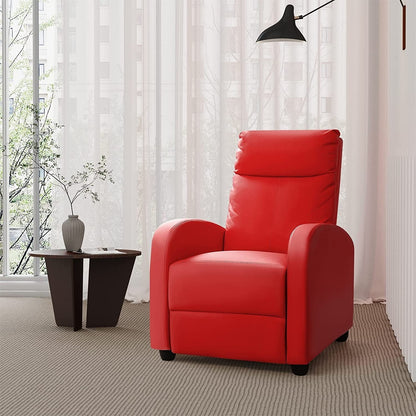 Canapé-lit inclinable en cuir PU Furniwell avec assise et dossier rembourrés.