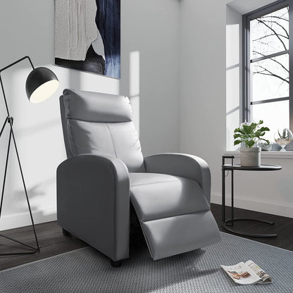 Canapé-lit inclinable en cuir PU Furniwell avec assise et dossier rembourrés.