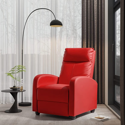 Canapé-lit inclinable en cuir PU Furniwell avec assise et dossier rembourrés.