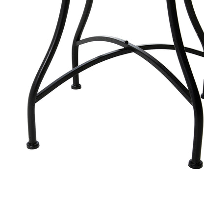 Glitzhome Ensemble de Bistro Pliable en Métal pour Extérieur 3 Pièces, Table et Chaises de Patio