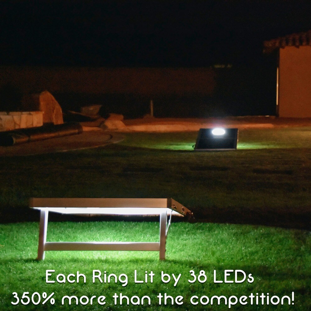 Jeu de Cornhole avec lumières LED de taille réglementaire de GoSports