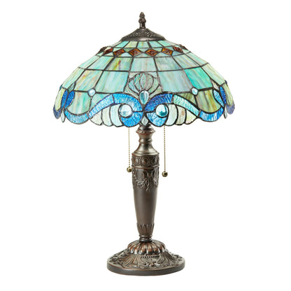 Gracewood Hollow Asdreni Lampe Tiffany en verre teinté de 50,8 cm - 35,5 L x 35,5 l x 51,5 H (cm)