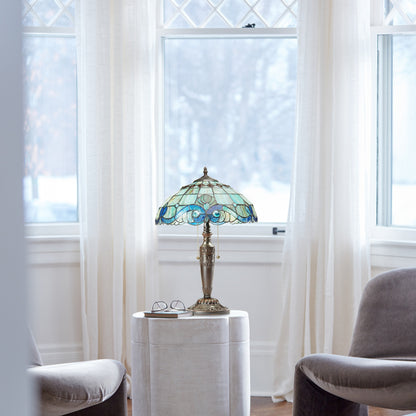 Gracewood Hollow Asdreni Lampe Tiffany en verre teinté de 50,8 cm - 35,5 L x 35,5 l x 51,5 H (cm)