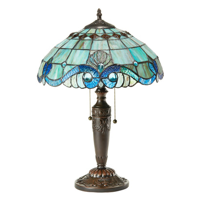 Gracewood Hollow Asdreni Lampe Tiffany en verre teinté de 50,8 cm - 35,5 L x 35,5 l x 51,5 H (cm)
