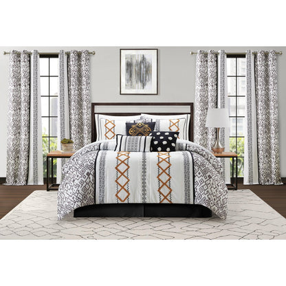 Ensemble de couette Nanshing Trina 15 pièces brodé bohème