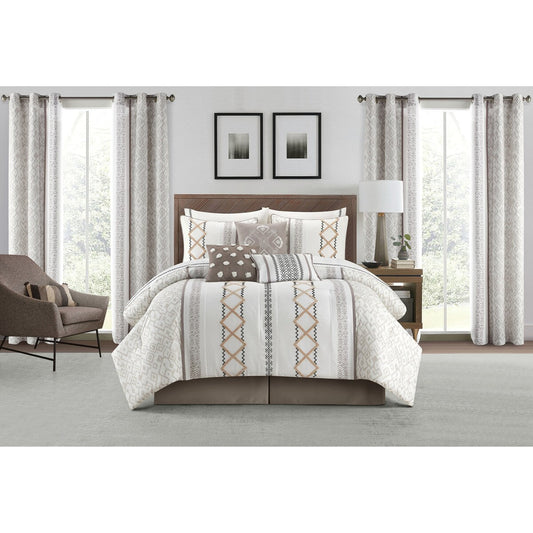 Ensemble de couette Nanshing Trina 15 pièces brodé bohème