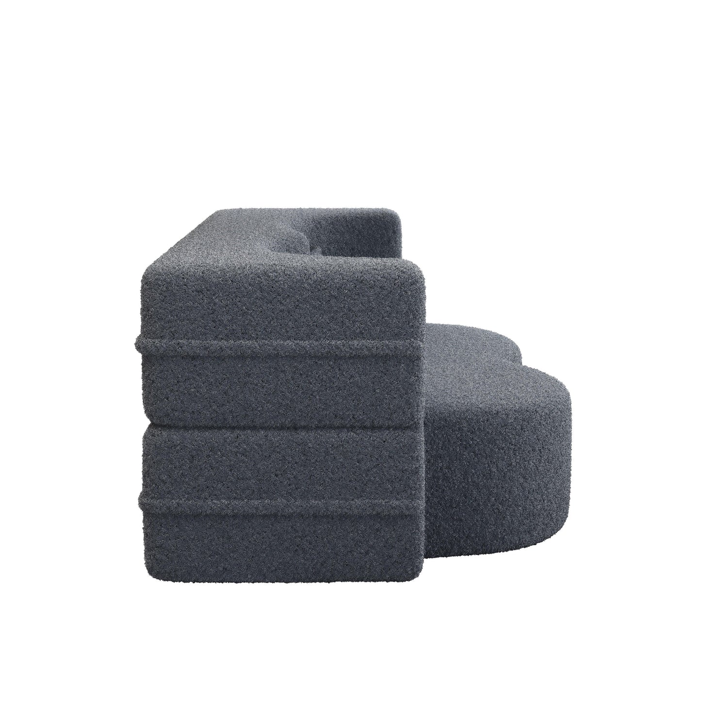 Canapé-lit convertible gris 78 Teddy en tissu, avec coussins en mousse, pour le salon, avec 2 oreillers et matelas pliable.
