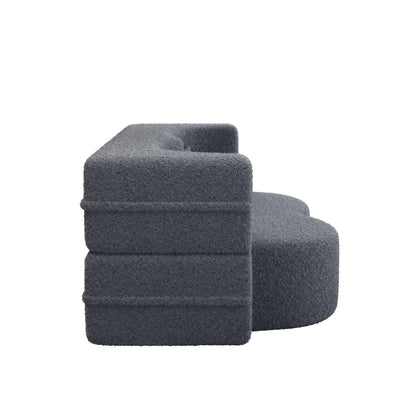 Canapé-lit convertible gris 78 Teddy en tissu, avec coussins en mousse, pour le salon, avec 2 oreillers et matelas pliable.