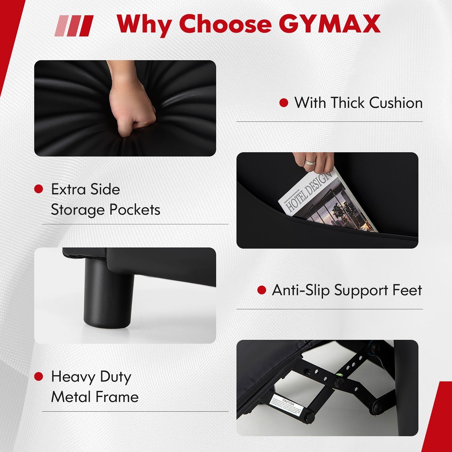 Fauteuil inclinable de jeu Gymax avec fonction de massage, en cuir PU, pour une personne.