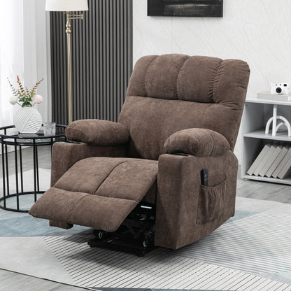 HOMCOM Fauteuil releveur électrique pour personnes âgées, fauteuil inclinable surdimensionné pour salon avec télécommande