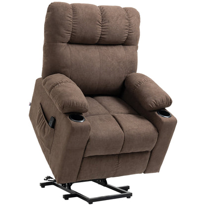 HOMCOM Fauteuil releveur électrique pour personnes âgées, fauteuil inclinable surdimensionné pour salon avec télécommande