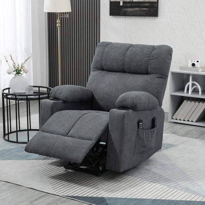 HOMCOM Fauteuil releveur électrique pour personnes âgées, fauteuil inclinable surdimensionné pour salon avec télécommande