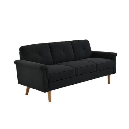 Canapé 3 places HOOOWOOO Mid-Century, recouvert de tissu, avec pieds en bois pour salon