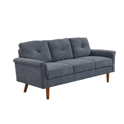 Canapé 3 places HOOOWOOO Mid-Century, recouvert de tissu, avec pieds en bois pour salon