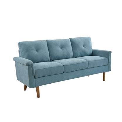 Canapé 3 places HOOOWOOO Mid-Century, recouvert de tissu, avec pieds en bois pour salon