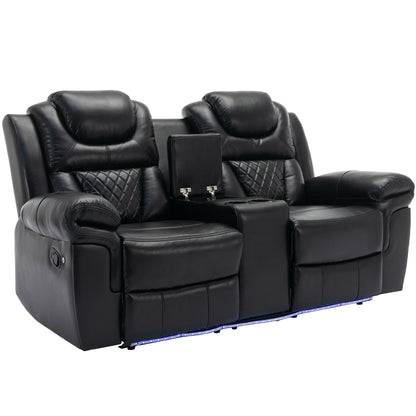 Fauteuil inclinable manuel pour cinéma maison avec rangement intégré.