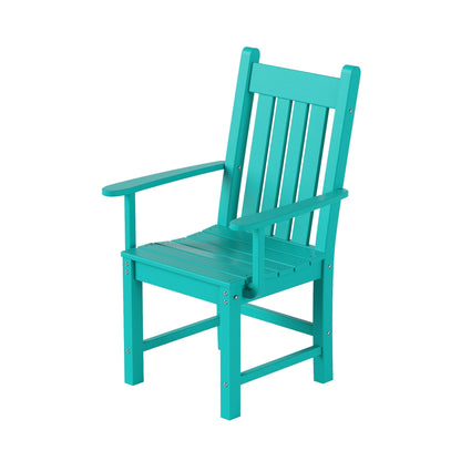 Ensemble de repas de jardin Polytrends Laguna en HDPE, résistant aux intempéries, avec table ronde et chaises (ensemble de 5 pièces)