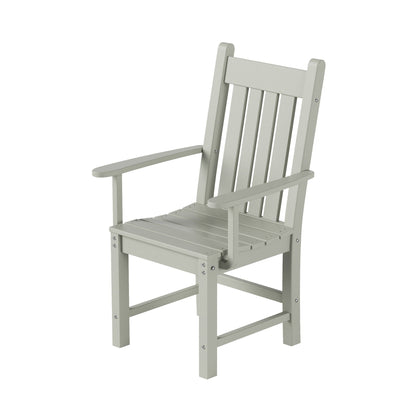 Ensemble de repas de jardin Polytrends Laguna en HDPE, résistant aux intempéries, avec table ronde et chaises (ensemble de 5 pièces)