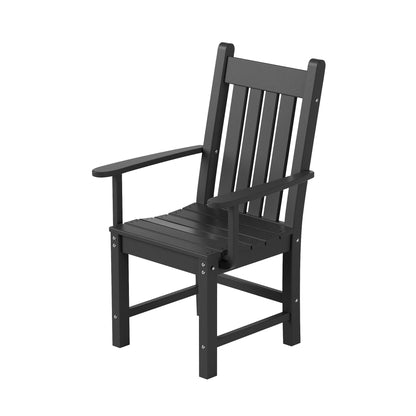 Ensemble de repas de jardin Polytrends Laguna en HDPE, résistant aux intempéries, avec table ronde et chaises (ensemble de 5 pièces)