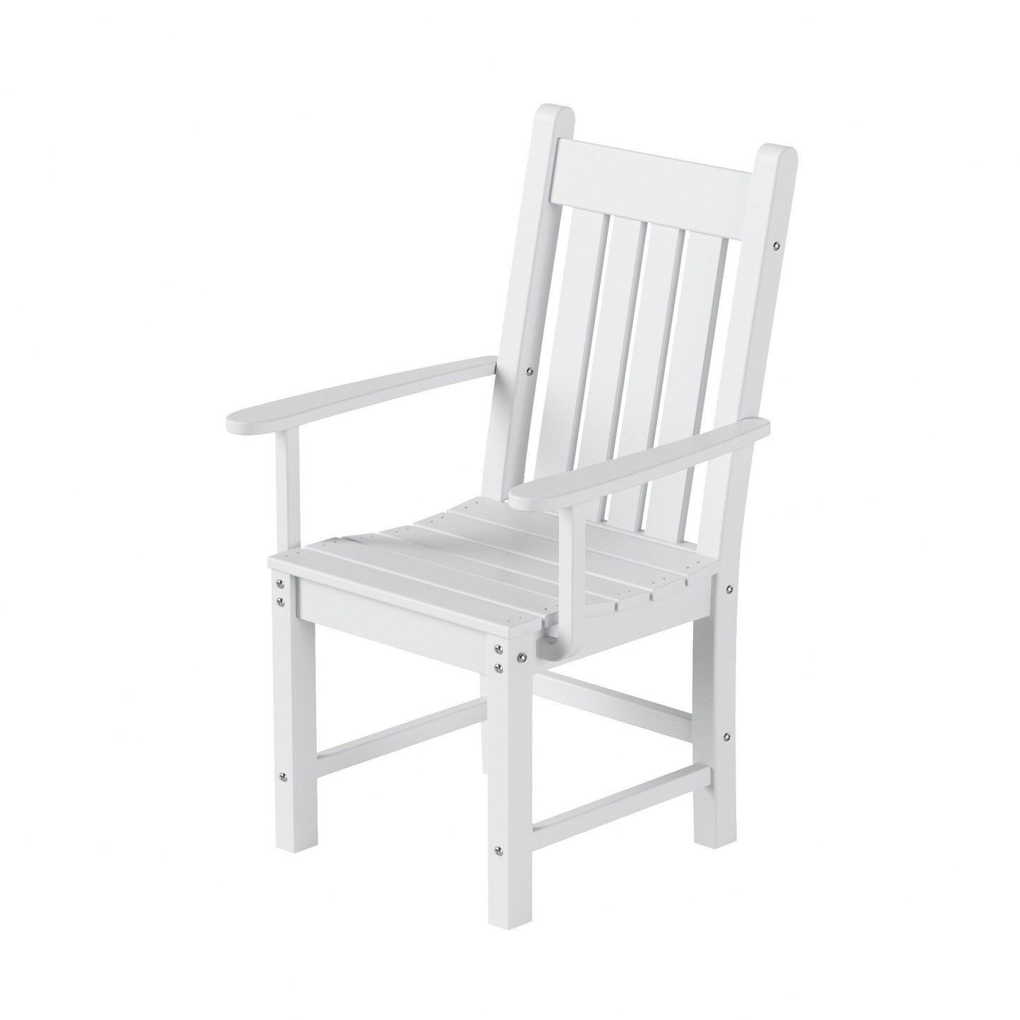 Ensemble de repas de jardin Polytrends Laguna en HDPE, résistant aux intempéries, avec table ronde et chaises (ensemble de 5 pièces)