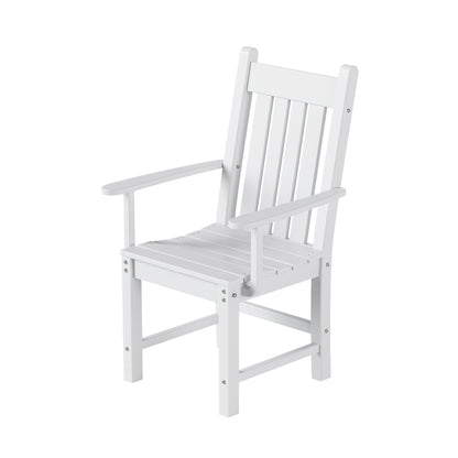 Ensemble de repas de jardin Polytrends Laguna en HDPE, résistant aux intempéries, avec table ronde et chaises (ensemble de 5 pièces)