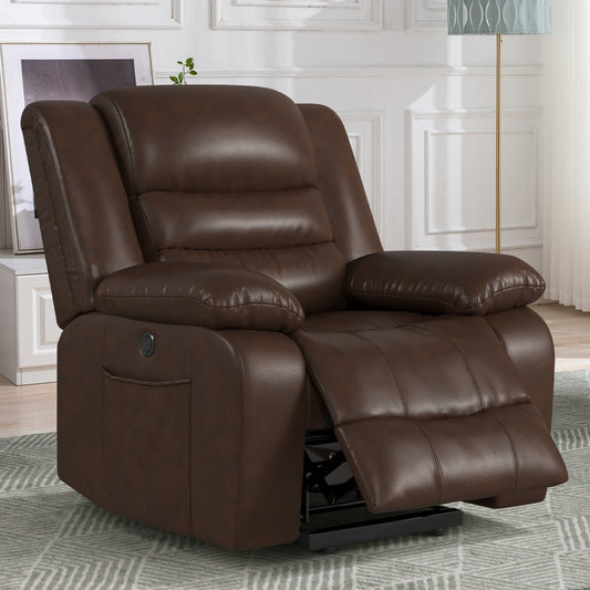 Fauteuil inclinable à levage en cuir avec double moteur, fauteuils inclinables électriques surdimensionnés avec massage et chauffage électriques.