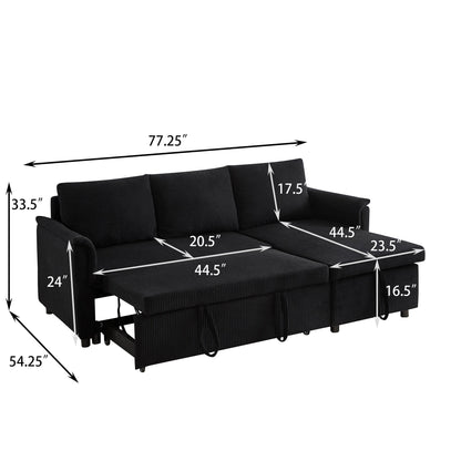 Canapé 2 places avec méridienne, canapé modulable convertible en forme de L avec rangement.